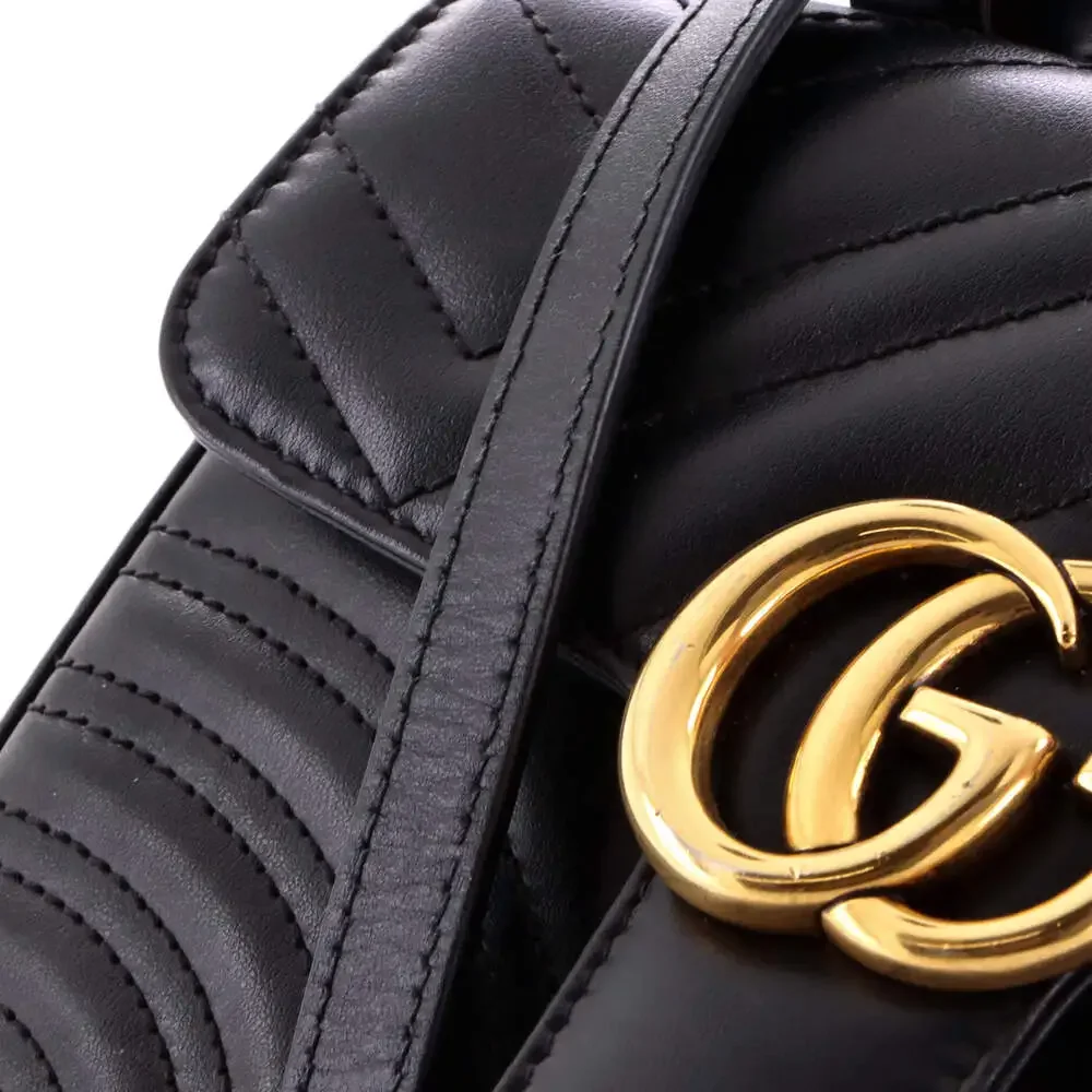Gucci Gg Marmont Top Handle Flap Bag #236980G16B - Picture 7 of 8